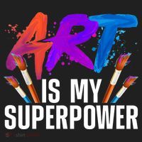 Cool Art For Art Teacher Artist Painter Superpower Tumbler thumb 3