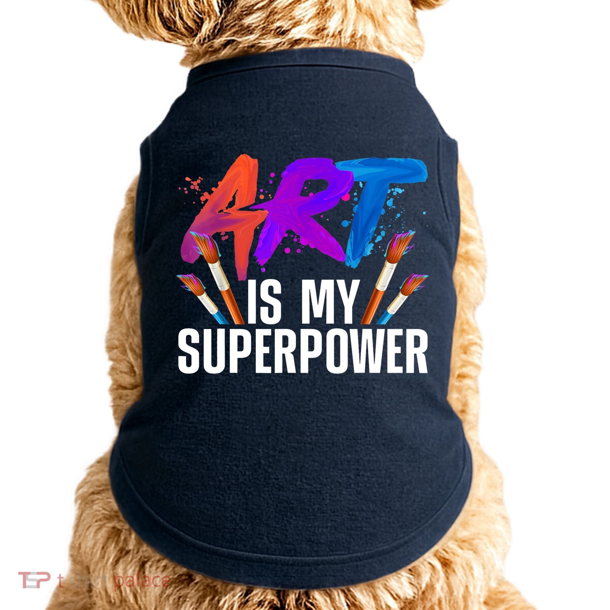 Cool Art For Art Teacher Artist Painter Superpower Doggie Tank