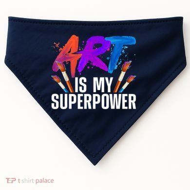 Cool Art For Art Teacher Artist Painter Superpower USA-Made Doggie Bandana