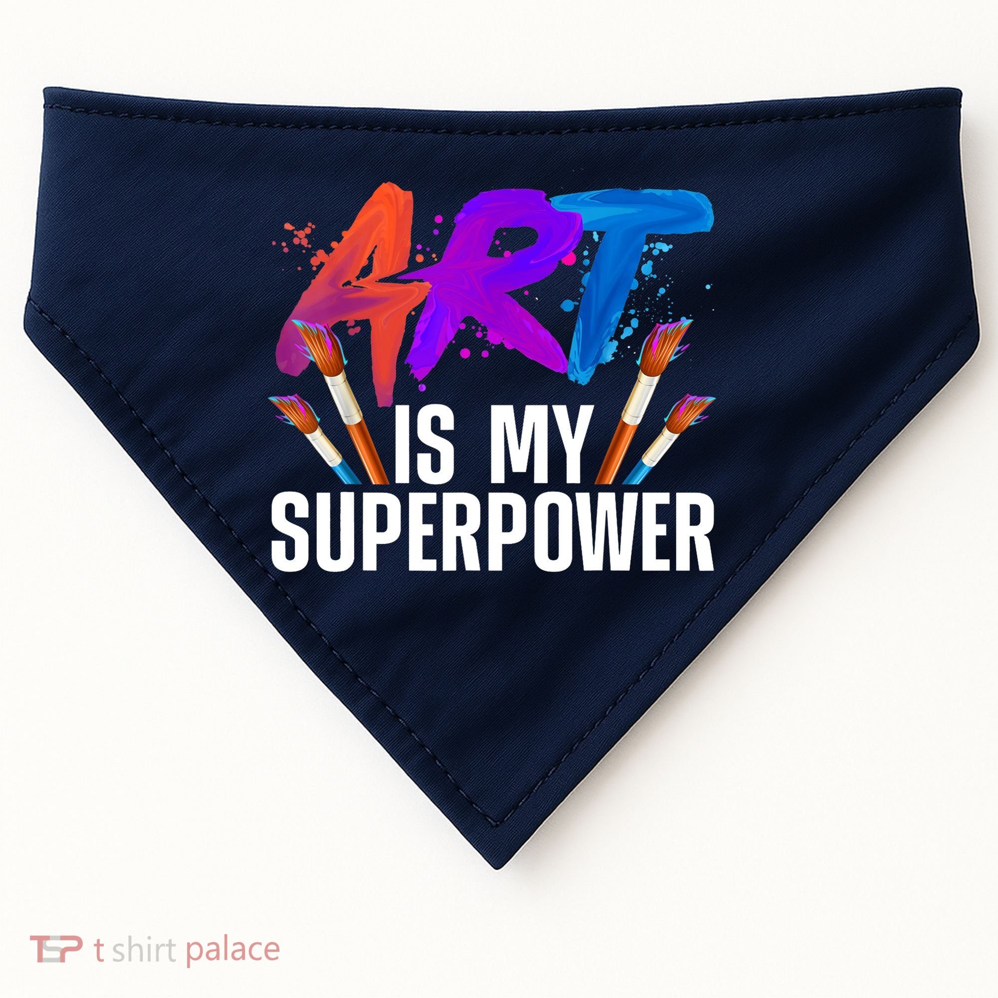 Cool Art For Art Teacher Artist Painter Superpower USA-Made Doggie Bandana