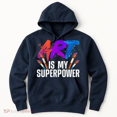 Cool Art For Art Teacher Artist Painter Superpower Hoodie