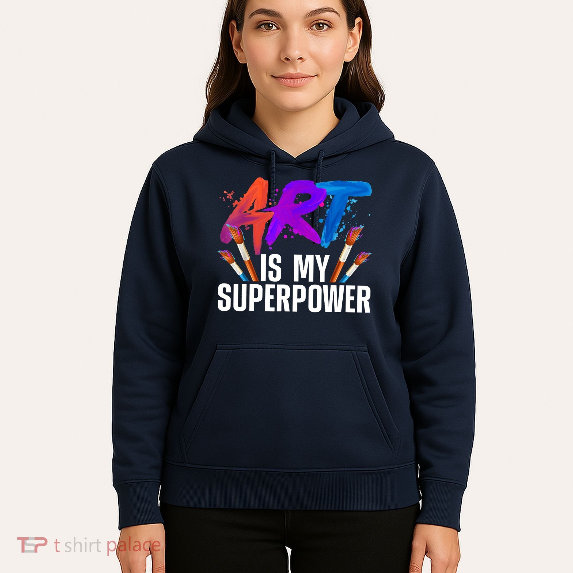 Cool Art For Art Teacher Artist Painter Superpower Hoodie