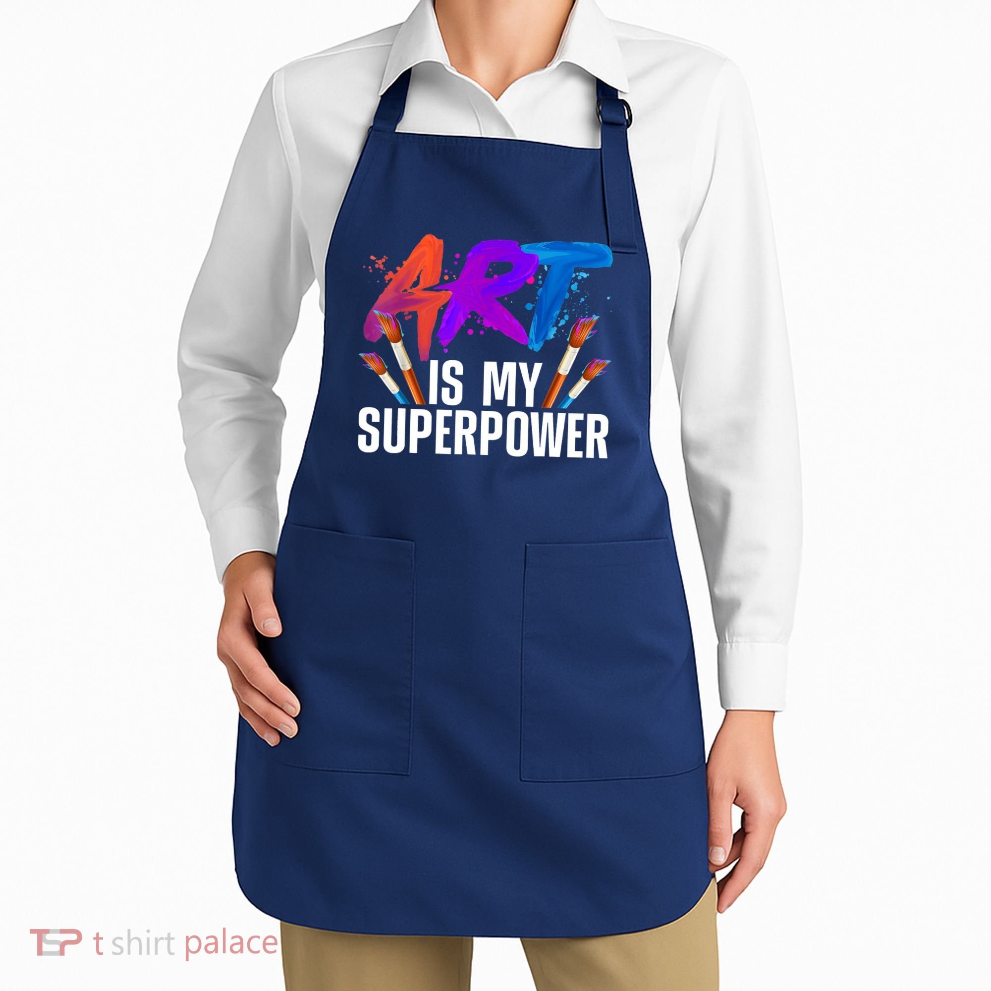 Cool Art For Art Teacher Artist Painter Superpower Apron