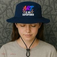 Cool Art For Art Teacher Artist Painter Superpower Bucket Hat thumb 3