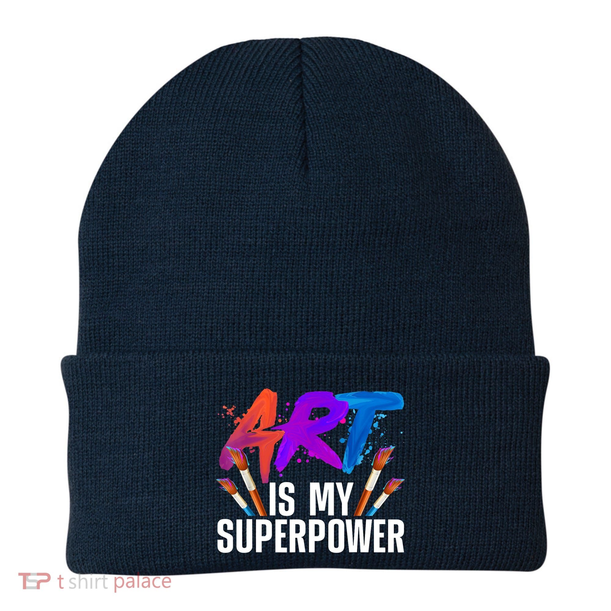 Cool Art For Art Teacher Artist Painter Superpower Beanie