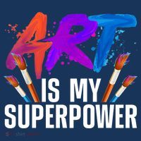 Cool Art For Art Teacher Artist Painter Superpower Coaster thumb 2