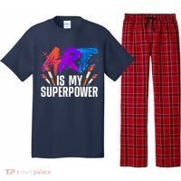Cool Art For Art Teacher Artist Painter Superpower Pajama Set thumb 0