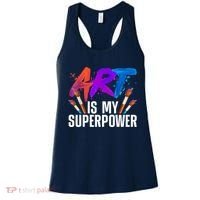 Cool Art For Art Teacher Artist Painter Superpower Women's Tank Top thumb 0