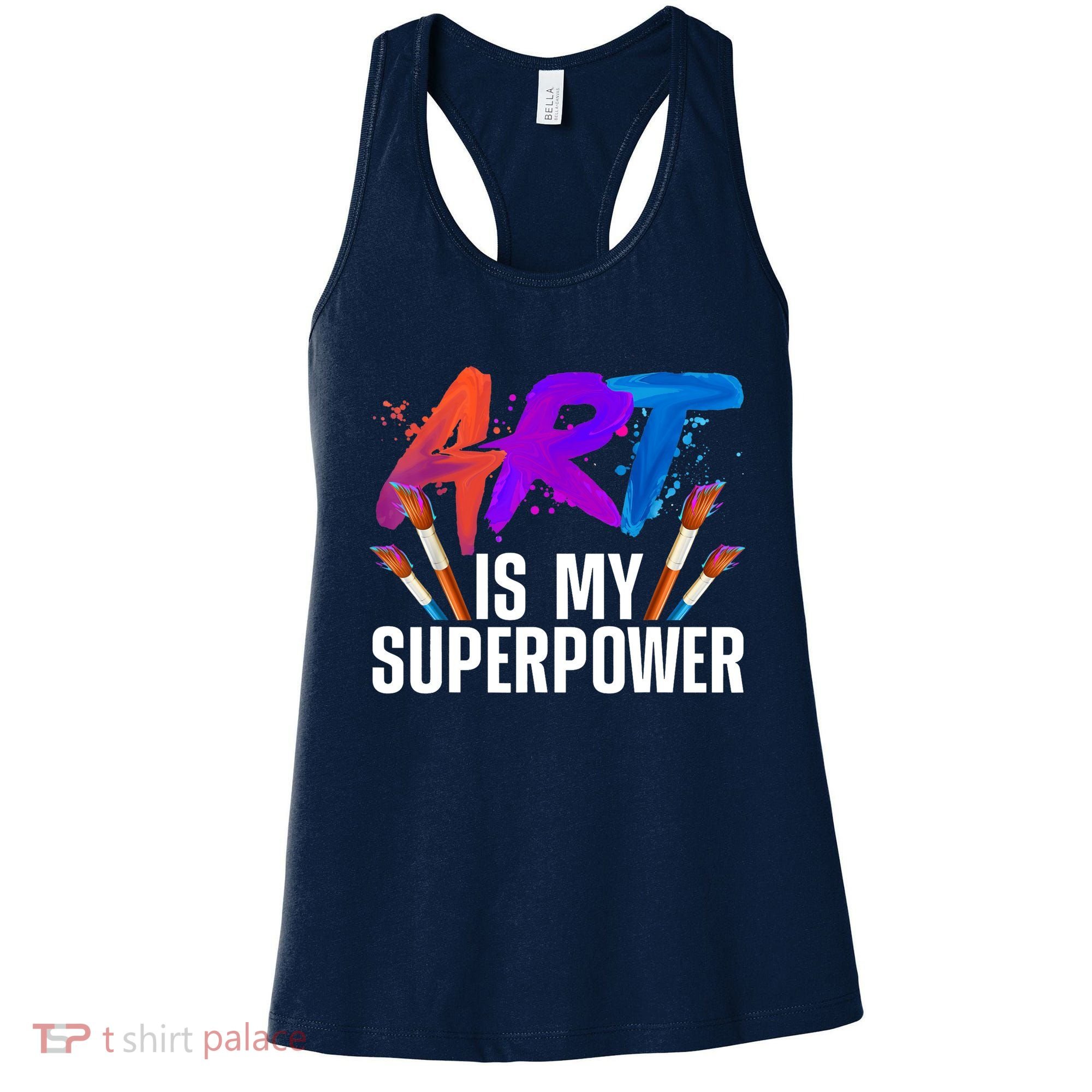 Cool Art For Art Teacher Artist Painter Superpower Women's Tank Top