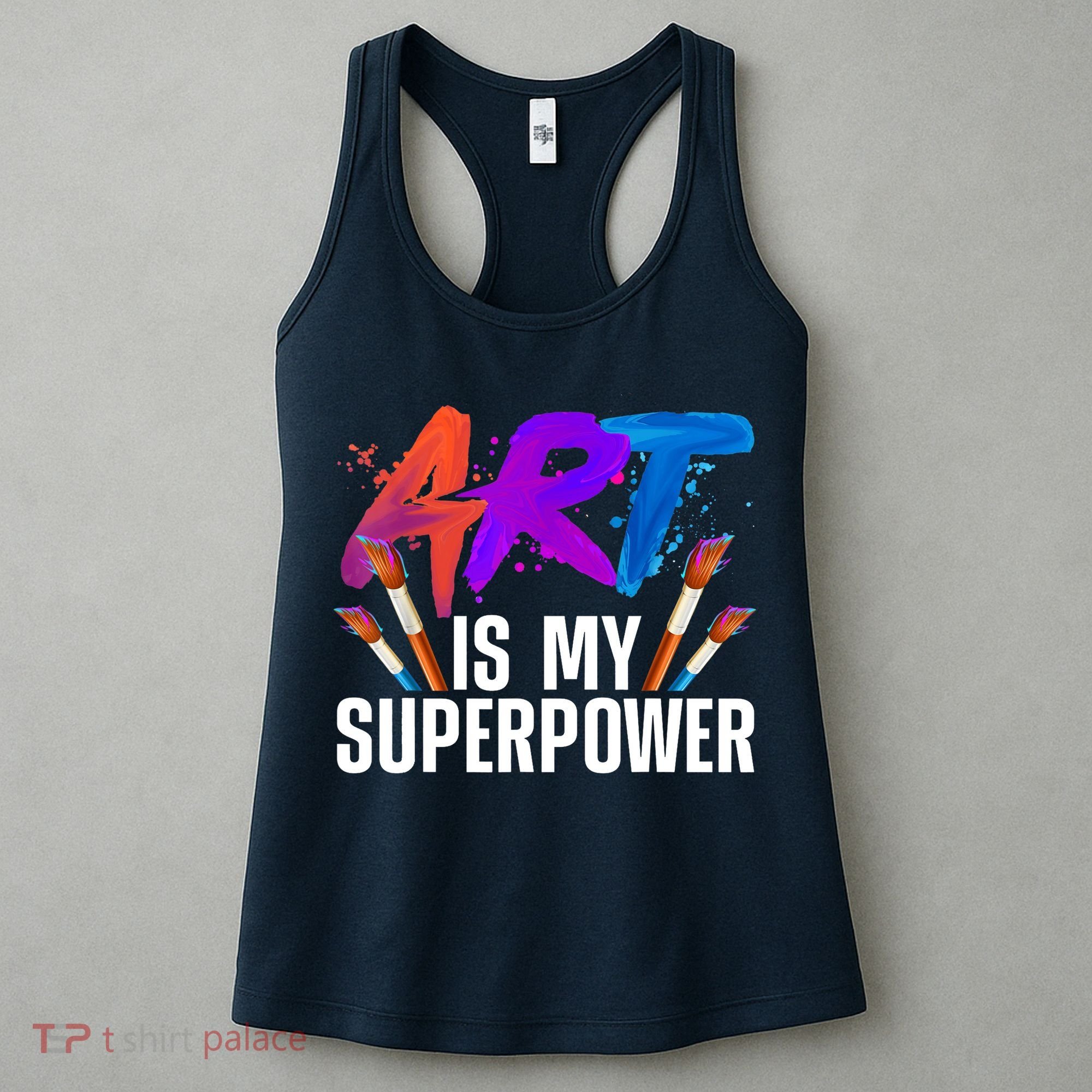 Cool Art For Art Teacher Artist Painter Superpower Women's Tank Top