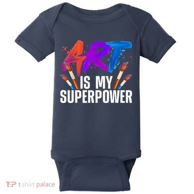 Cool Art For Art Teacher Artist Painter Superpower Baby Bodysuit