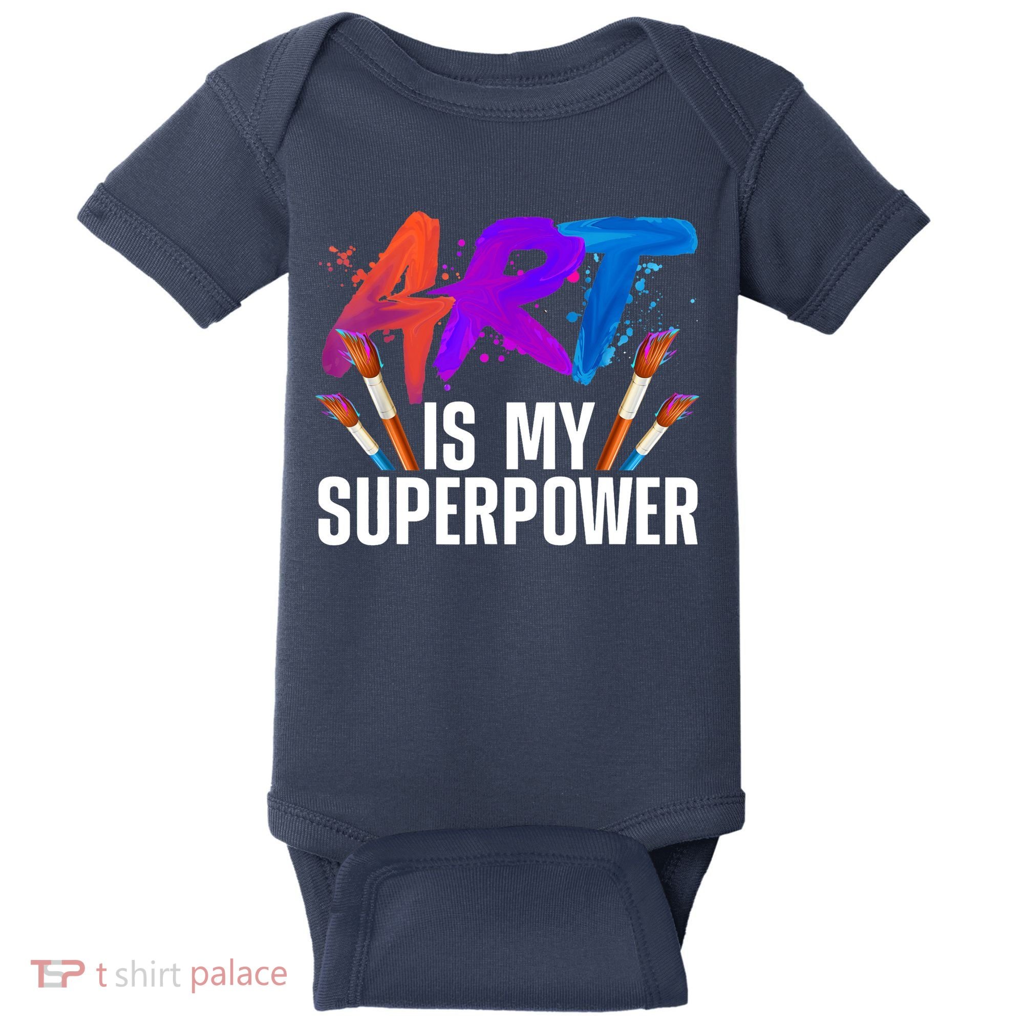 Cool Art For Art Teacher Artist Painter Superpower Baby Bodysuit