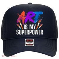 Cool Art For Art Teacher Artist Painter Superpower Hat thumb 0