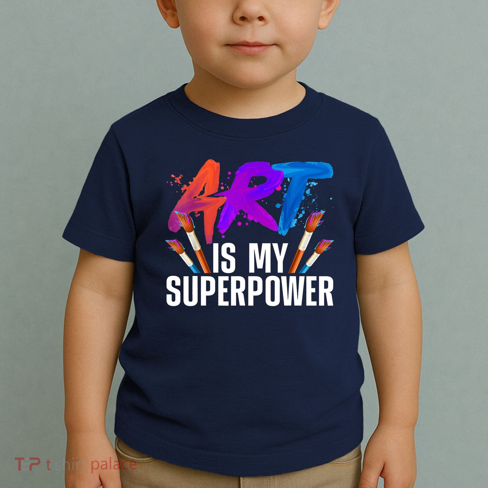 Cool Art For Art Teacher Artist Painter Superpower Toddler T-Shirt
