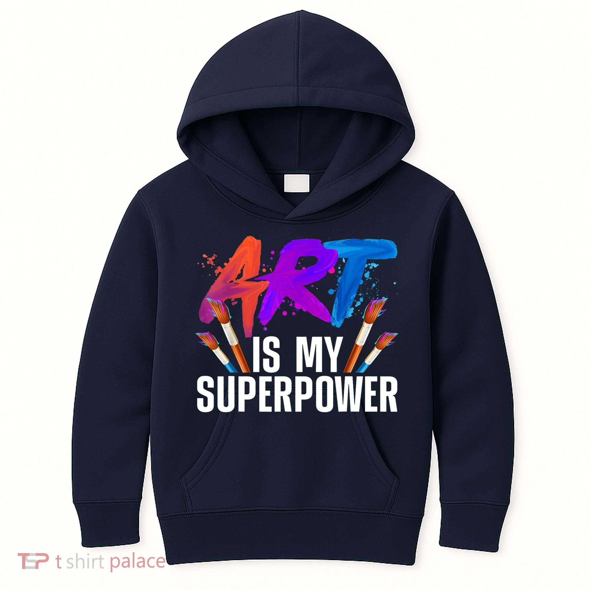 Cool Art For Art Teacher Artist Painter Superpower Kids Hoodie