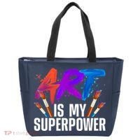 Cool Art For Art Teacher Artist Painter Superpower Tote Bag thumb 0