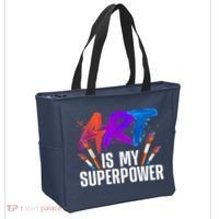 Cool Art For Art Teacher Artist Painter Superpower Tote Bag thumb 2