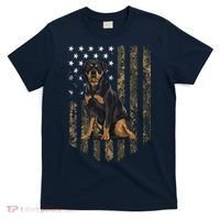 Camo American Flag Rottweiler 4th Of July USA T-Shirt thumb 0