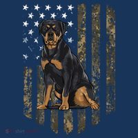 Camo American Flag Rottweiler 4th Of July USA Polo thumb 2
