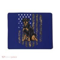 Camo American Flag Rottweiler 4th Of July USA Mousepad thumb 0
