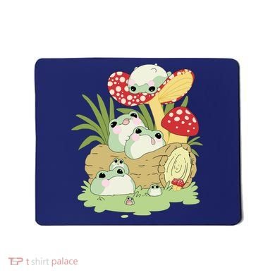 Cottagecore Aesthetic Frog Lying On Mushroom Cute Frog Lover Mousepad