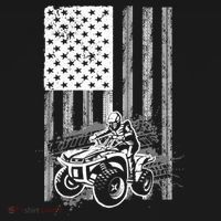 Cool ATV For Quad Racing Squad USA Flag 4 Wheeler Premium Backpack thumb 2