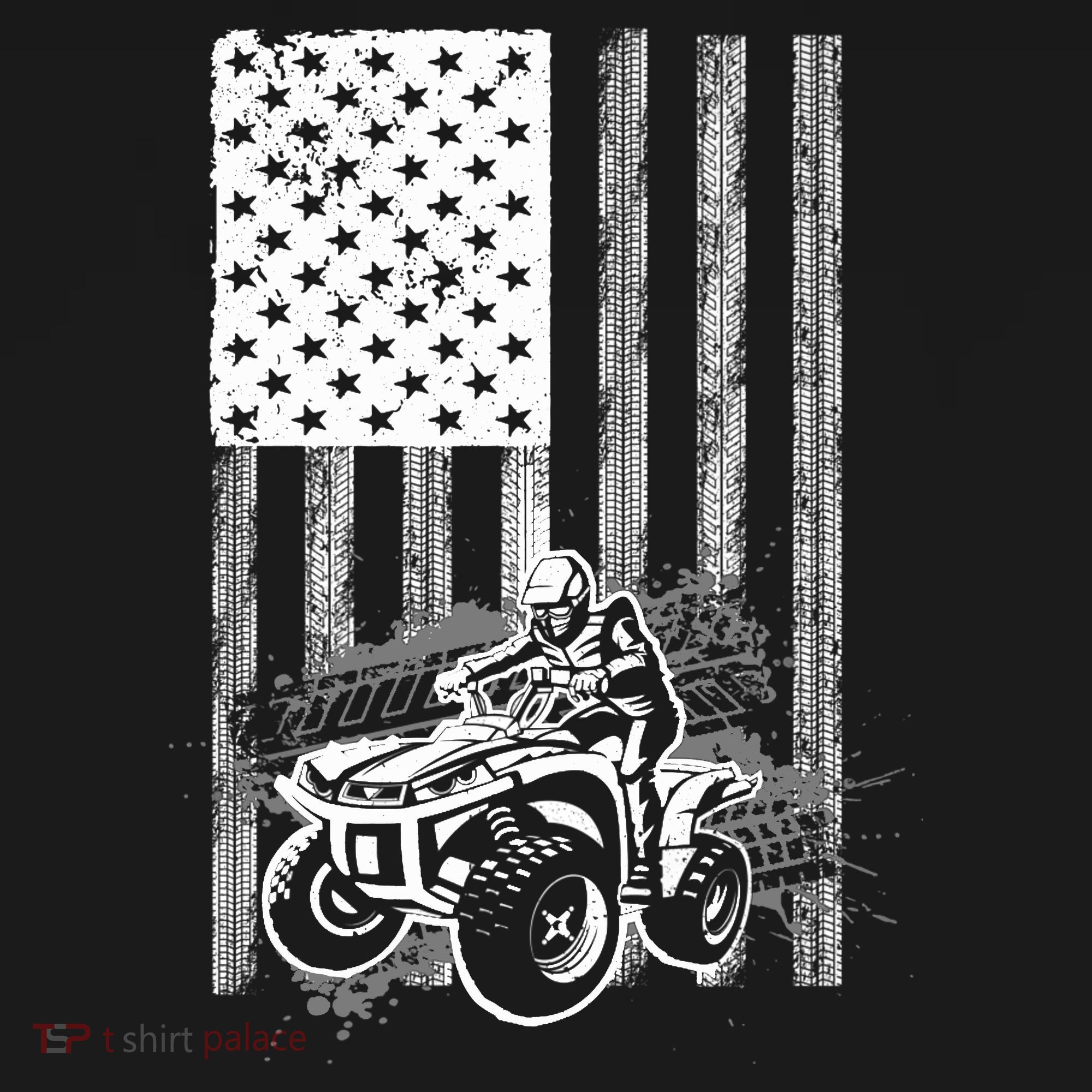 Cool ATV For Quad Racing Squad USA Flag 4 Wheeler Premium Ornament