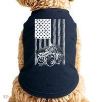 Cool ATV For Quad Racing Squad USA Flag 4 Wheeler Premium Doggie Tank thumb 0