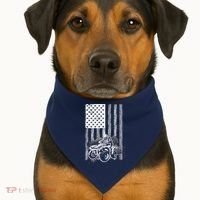Cool ATV For Quad Racing Squad USA Flag 4 Wheeler Premium USA-Made Doggie Bandana thumb 1