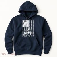 Cool ATV For Quad Racing Squad USA Flag 4 Wheeler Premium Hoodie thumb 0