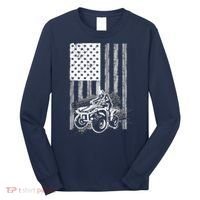 Cool ATV For Quad Racing Squad USA Flag 4 Wheeler Premium Long Sleeve Shirt thumb 0