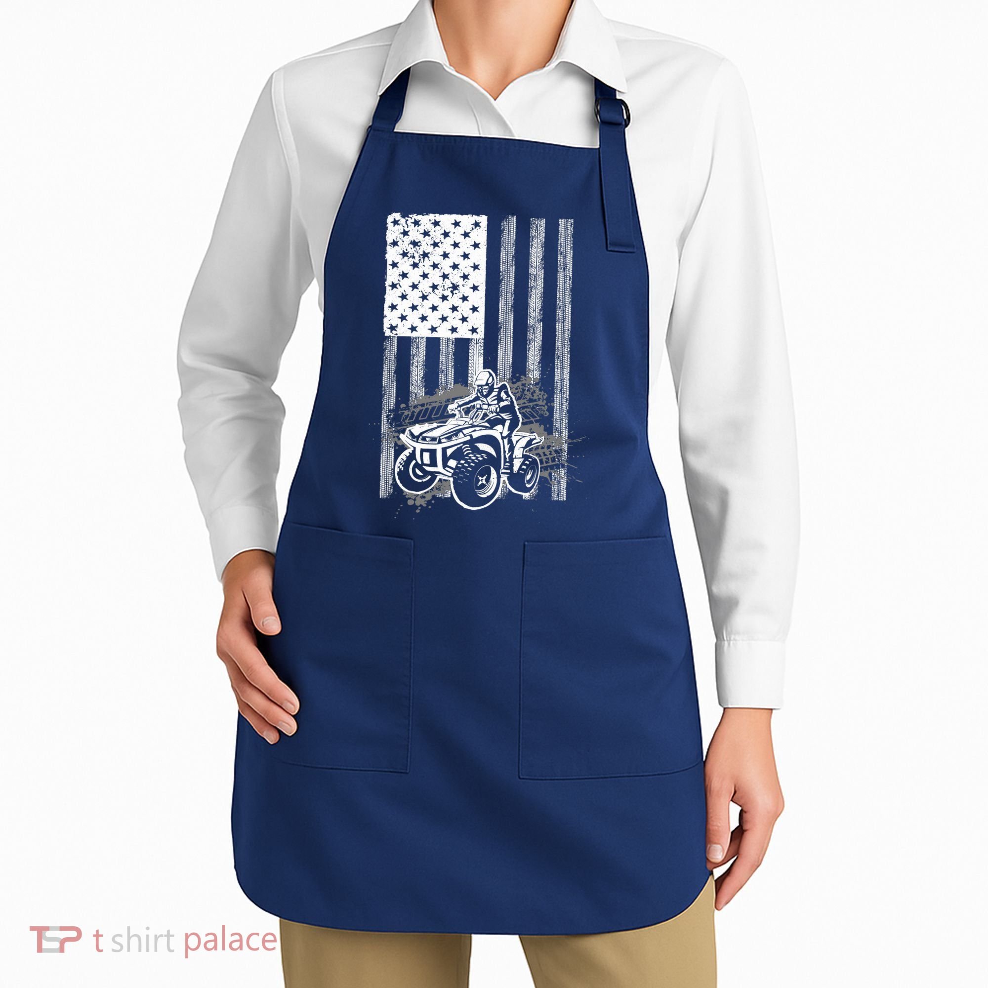 Cool ATV For Quad Racing Squad USA Flag 4 Wheeler Premium Apron