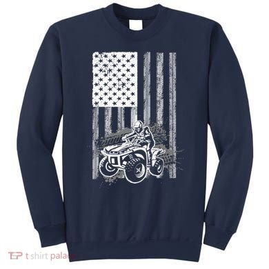 Cool ATV For Quad Racing Squad USA Flag 4 Wheeler Premium Sweatshirt