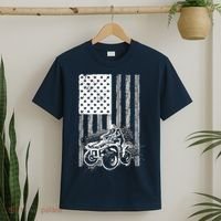 Cool ATV For Quad Racing Squad USA Flag 4 Wheeler Premium T-Shirt thumb 2