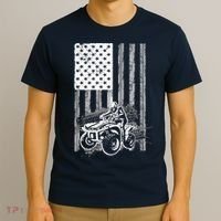 Cool ATV For Quad Racing Squad USA Flag 4 Wheeler Premium T-Shirt thumb 3
