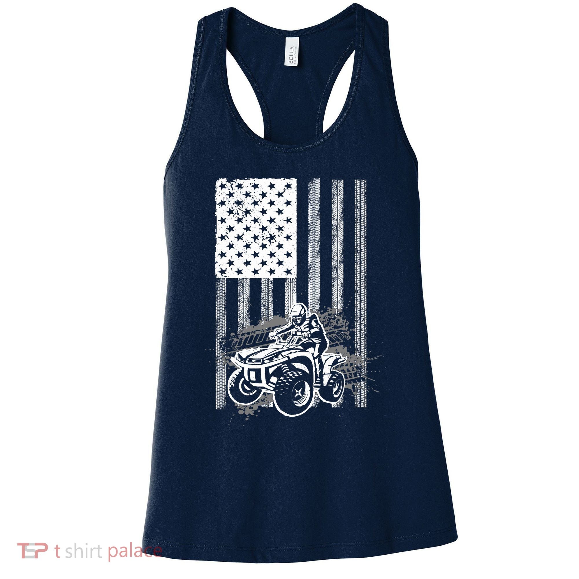 Cool ATV For Quad Racing Squad USA Flag 4 Wheeler Premium Women's Tank Top