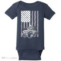 Cool ATV For Quad Racing Squad USA Flag 4 Wheeler Premium Baby Bodysuit thumb 0