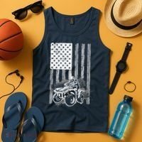 Cool ATV For Quad Racing Squad USA Flag 4 Wheeler Premium Tank Top thumb 4