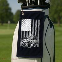 Cool ATV For Quad Racing Squad USA Flag 4 Wheeler Premium Golf Towel thumb 2