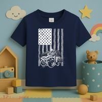 Cool ATV For Quad Racing Squad USA Flag 4 Wheeler Premium Toddler T-Shirt thumb 3