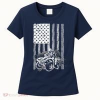 Cool ATV For Quad Racing Squad USA Flag 4 Wheeler Premium Women's T-Shirt thumb 0