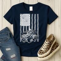 Cool ATV For Quad Racing Squad USA Flag 4 Wheeler Premium Women's T-Shirt thumb 3