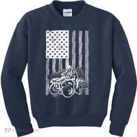 Cool ATV For Quad Racing Squad USA Flag 4 Wheeler Premium Kids Sweatshirt thumb 0