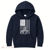 Cool ATV For Quad Racing Squad USA Flag 4 Wheeler Premium Kids Hoodie thumb 0