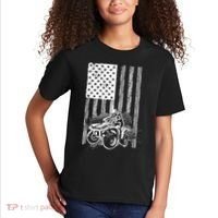 Cool ATV For Quad Racing Squad USA Flag 4 Wheeler Premium Kids T-Shirt thumb 2