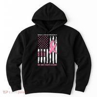 Cool American Flag Breast Cancer Awareness Hoodie thumb 0