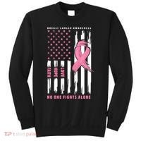 Cool American Flag Breast Cancer Awareness Sweatshirt thumb 0