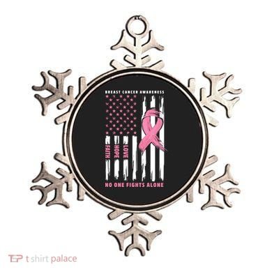 Cool American Flag Breast Cancer Awareness Ornament