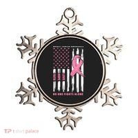 Cool American Flag Breast Cancer Awareness Ornament thumb 0