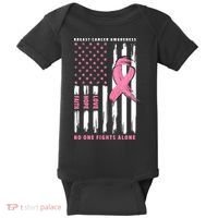 Cool American Flag Breast Cancer Awareness Baby Bodysuit thumb 0